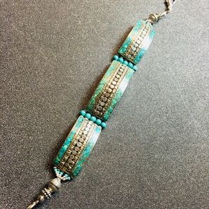 Turquoise Womens Sterling Bracelet